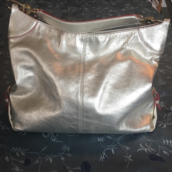 Dooney & Bourke Handbags - Dooney & Bourke Silver Hobo